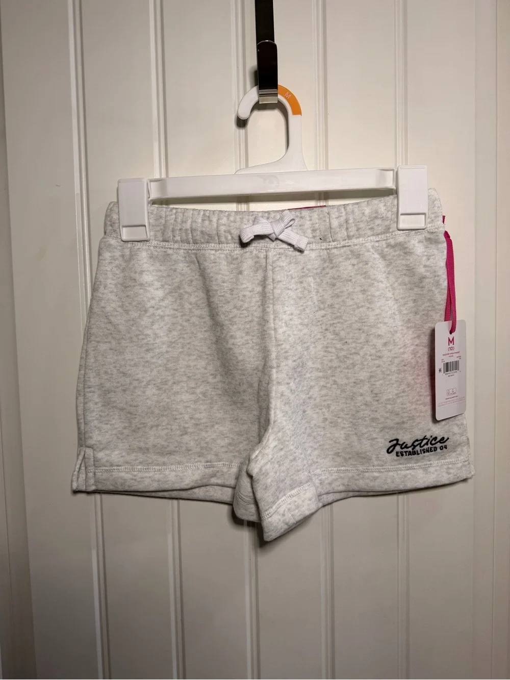 Justice Light Heather Gray Knit Lounge Shorts